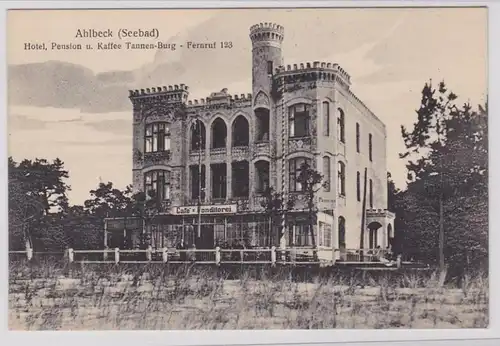 90936 Ak Seebad Ahlbeck Hotel Pension & Café Tannenburg vers 1920