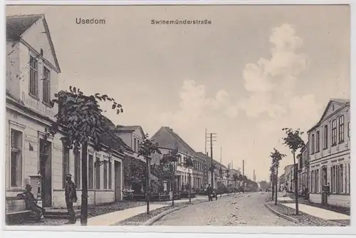 90942 Ak Usedom Swinemunderstrasse 1910