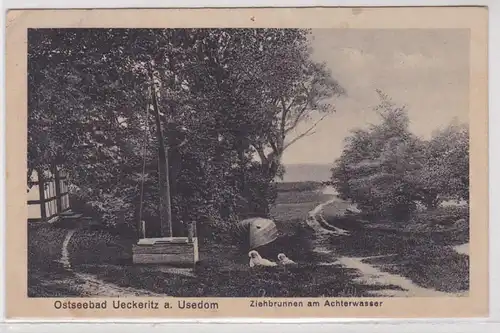 90951 Ak Balte-Bad Ueckeritz sur Usedom puits de traction sur l'eau arrière 1926