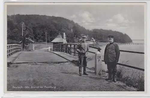 90964 Ak Allemand frontière danoise près de Flensburg vers 1940