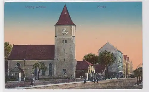 90993 Ak Leipzig Mockau Kirche um 1920