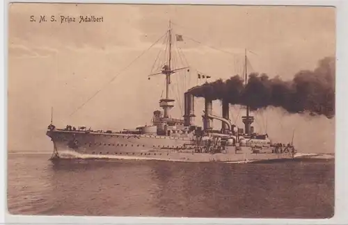 91086 Ak Bateau de guerre allemand S.M.S. 'Princ Adalbert' vers 1915