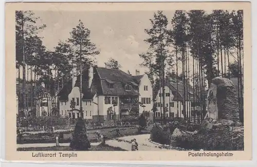 91167 AK Luftkurort Templin - Posterholungsheim mit Parkanlage 1929