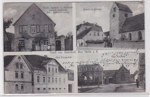 91784 Mehrbild Ak Gruß aus Asendorf Bez.Halle a.S. 1912