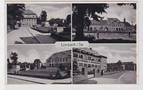 91965 Mehrbild Ak Limbach in Sachsen Sparkasse usw. 1937
