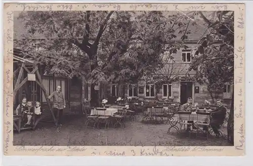 92080 Ak Hohnstädt bei Grimma Sommerfrische zur Linde 1931