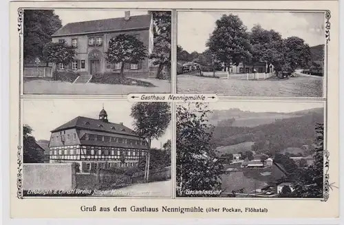 92316 AK Gruß aus dem Gasthaus Nennigmühle (über Pockau, Flöhatal) Gesamtansicht