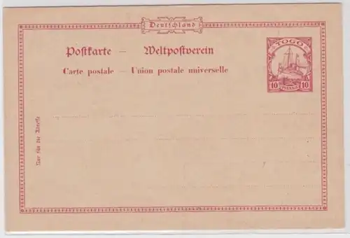 92431 DR Ganzsachen Postkarte P10 Deutsche Kolonien Togo 10 Pfennig