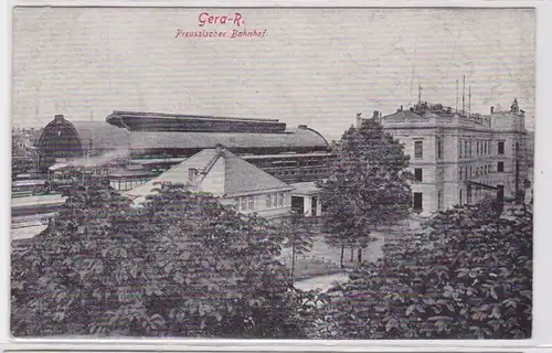 92541 Ak Gera Reuss preussischer Bahnhof 1943