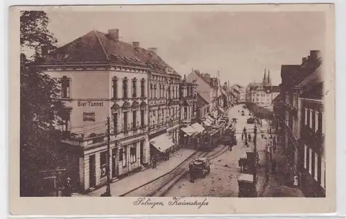 92565 AK Solingen - Kaiserstraße, Straßenansicht mit Bier-Tunnel u.a. Geschäften