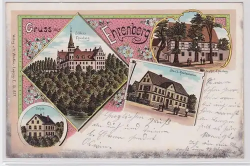 92653 Ak Lithographie Gruß aus Ehrenberg Gasthof, Schule usw. 1908