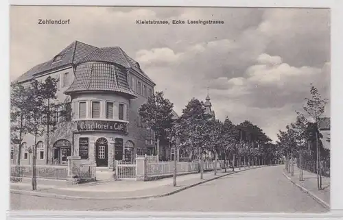 92654 Ak Zehlendorf Kleiststraße Ecke Lessingstraße Conditorei & Café