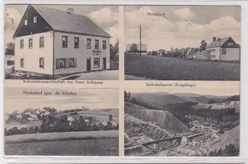 92771 AK Gruß aus Lippersdorf - Kolonialwaren-Geschäft von Ernst Bellmann 1939