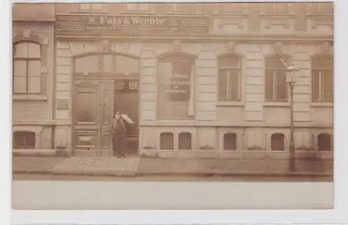 93012 Foto Ak Leipzig Reudnitz Lutherstrasse Firma Falz & Werner um 1900