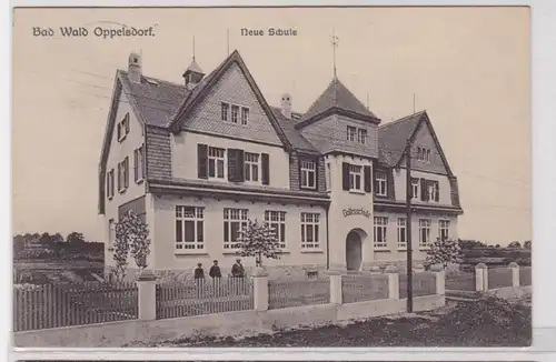 93121 AK Bad Wald Oppelsdorf (Opolno-Zdroj) - Neue Schule, Volksschule 1915