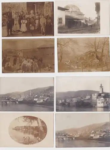 93127/8 Foto Ak Mazedonien Ortsansichten im 1.Weltkrieg