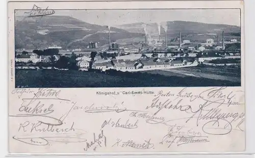 93140 Ak Königshof (Králuv Dvur) Eisenwerk et Carl Emils Hütte 1902