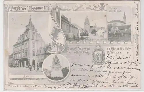93143 Multi-image Ak Salutation de Domažlice Vues de la ville 1903