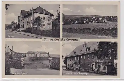 93146 AK Dittersdorf b. Chemnitz - Haus der Jugend, Gasthof Oberdittersdorf 1942