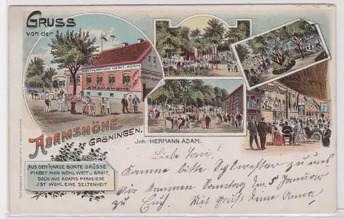 93332 Ak Lithographie Gruß von der Adamshöhe Gröningen 1907