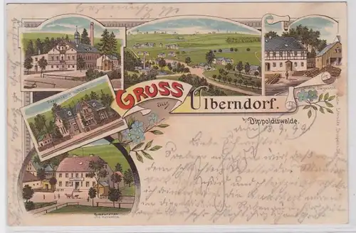 93607 Ak Lithographie Gruß aus Ulberndorf bei Dippoldiswalde 1899