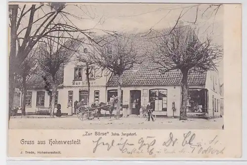 94186 Ak Salutation de Hohenwestedt Gasthof 'Zur Börse' vers 1900