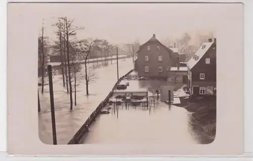 94194 Foto AK Winter Hochwasserkatastrophe in Burkhardtsdorf Februar 1935