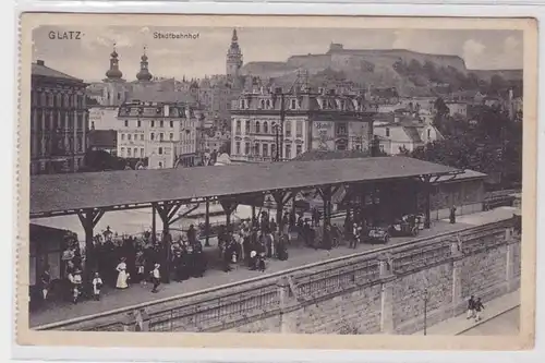 94438 Feldpost Ak Glatz Klodzko Gare de ville 1915