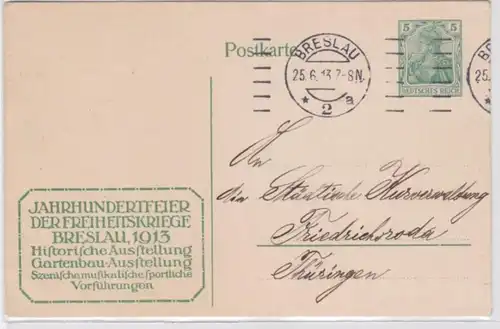 95951 DR Plein de choses Carte postale P94I/2 Wroclaw Fête du siècle 1913