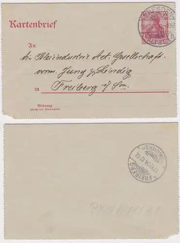 95986 Privat Ganzsachen Kartenbrief PK2/K13 Bleiindustrie AG Freiberg 1904