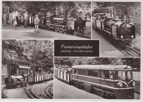 96027 Mehrbild Ak Dresden Pioniereisenbahn Großer Garten  1967