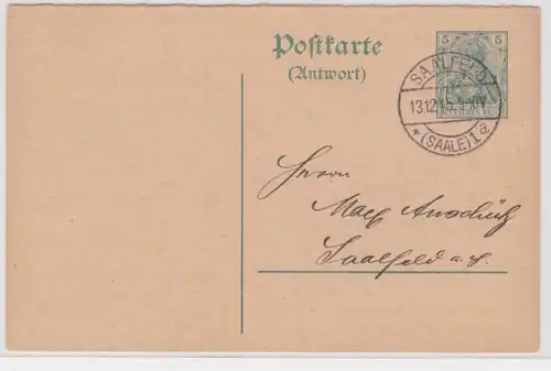 96082 DR Carte postale complète P104A Stadtpost Sallefeld 13 décembre 1915