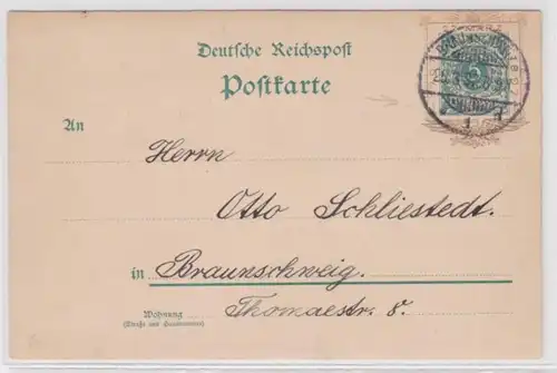96217 Carte postale PP9/C21 Otto Schlärstedt Braunschweig 1897