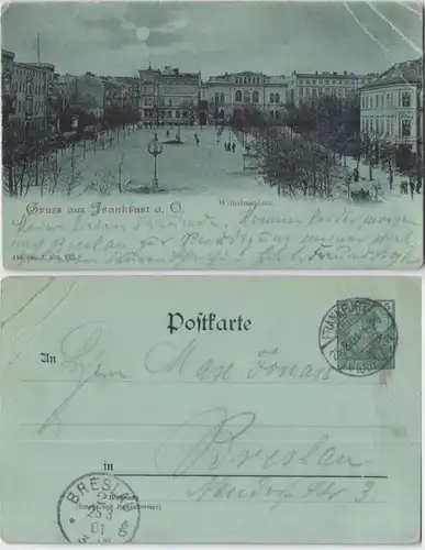 96240 DR Plein de choses Carte postale PP15 non disponible.Salutations de Francfort à l'Oder 1901