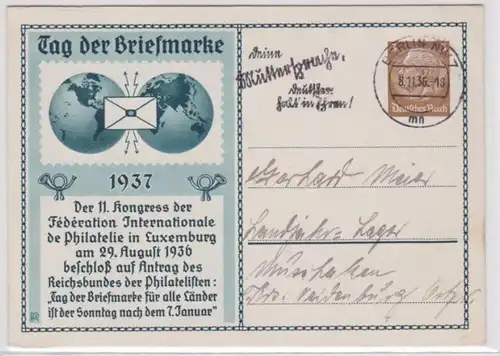 96291 DR Plein de choses Carte postale PP122/C35 Jour du timbre Berlin 1937