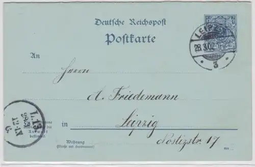 96313 DR Carte postale complète P41/A I A. Friedemann Leipzig 1902