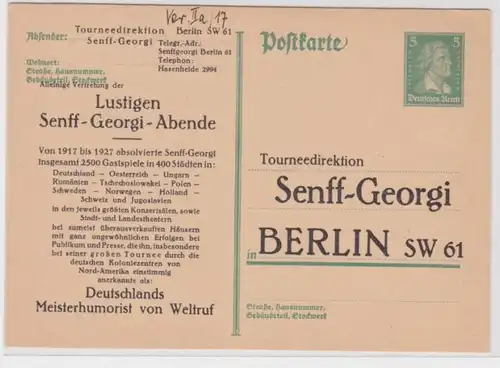 96405 DR Carte postale P170 Imprimer Tourneedirektion Seinf-Georgi Berlin
