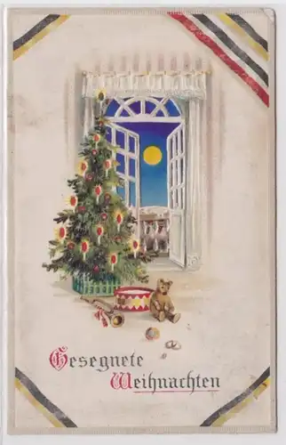 96444 geprägte Ak Gesegnete Weihnachten: Weihnachtsbaum um 1915