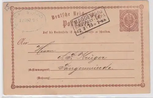 96560 DR Carte postale P1 Magdeburg vers Tangermünde 1875