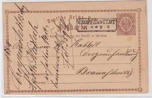 96562 DR Plein de choses Carte postale P1 Croppenstedt vers Braunschweig 1874