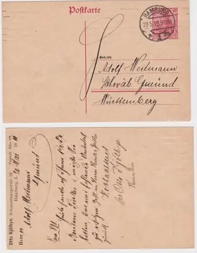 96570 Carte postale P110 Impression Otto Kjölbye Hambourg 1919