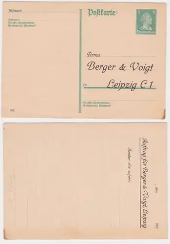 97020 DR Ganzsachen Postkarte P170 Zudruck Berger & Voigt Leipzig