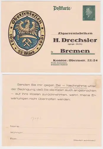 97141 Carte postale P190 Cigares Fabrique H. Drechsler Brême 1931