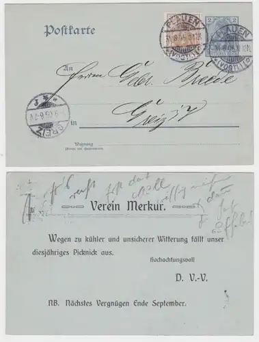 97261 DR Plein de choses Carte postale P63 Impression Association Mercure Plauen 1905