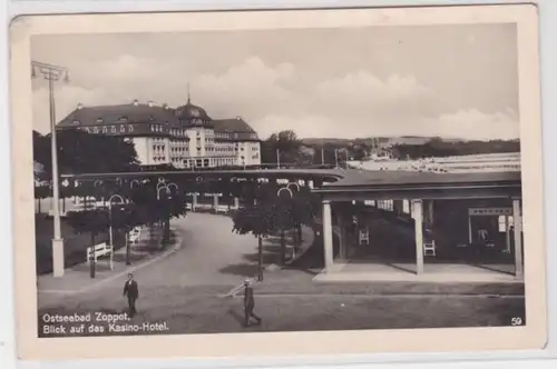 97526 Ak Ostseebad Zoppot (Sopot) Blick auf das Kasino Hotel um 1935