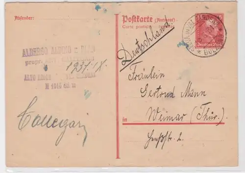 97554 DR Carte postale complète P173 Selva in Val Gardena vers Weimar 1931