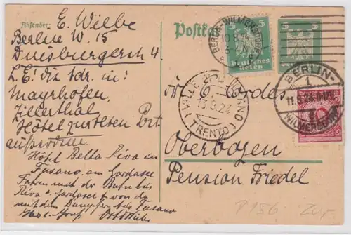 97661 Carte postale P156 Berlin - Oberbozen Ville di Bolzano Italie 1924