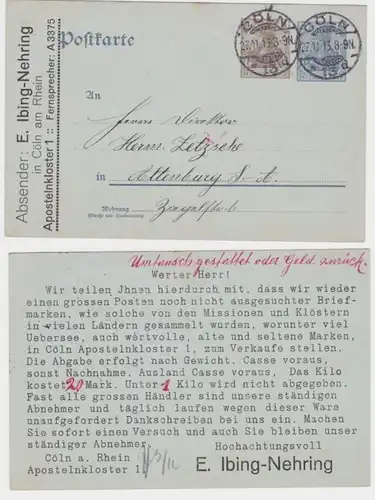 97716 DR Plein de choses Carte postale P70 Imprimer E. Ibing-Nehring Cöln am Rhein 1913