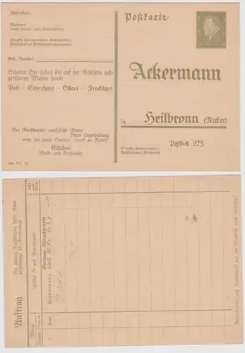 97767 DR Ganzsachen Postkarte P199 Zudruck Stopfgarnfabrik Ackermann Heilbronn