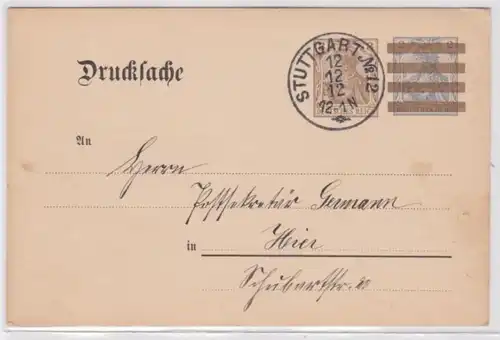 97783 DR Plein de choses Carte postale DRP3 Stadtpost Stuttgart 1912